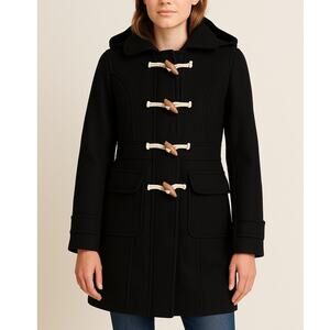J Crew Toggle Button Hooded Wool Duffle Coat